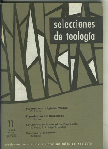 Selecciones de Teologia numero 11