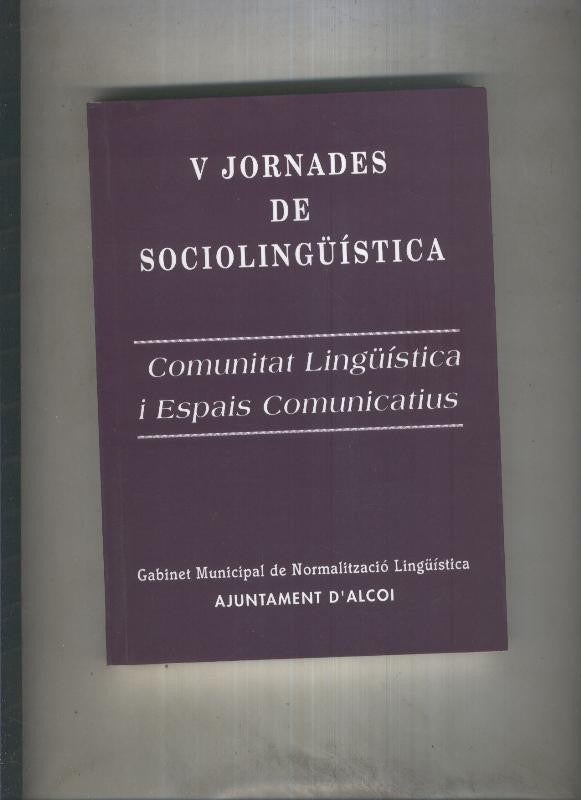 V Jornades de sociolinguistica