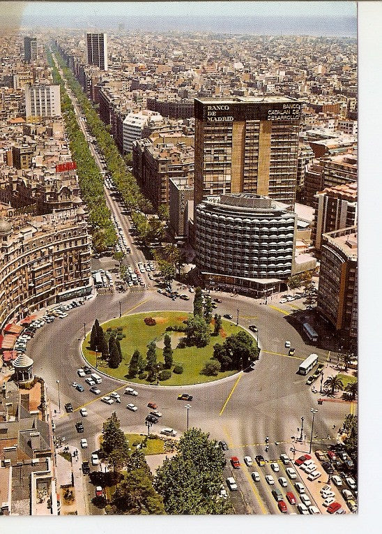 Postal 020014 : Plaza Calvo Sotelo y Avda. Generalisimo. Barcelona