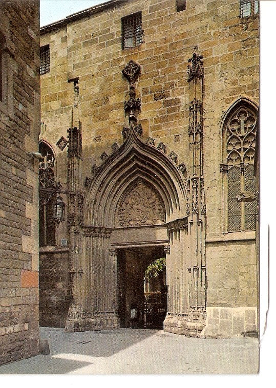 Postal 020016 : Barcelona. Catedral Puerta de la Piedad