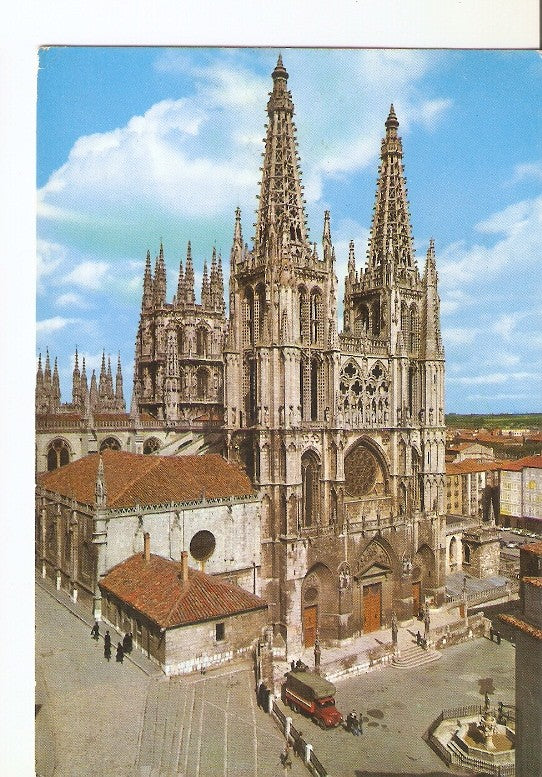 Postal 020508 : Fachada principal y Crucero de la Catedral - Burgos
