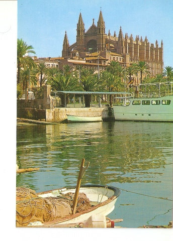 Postal 020582 : Catedral y detalle del puerto - Palma de Mallorca