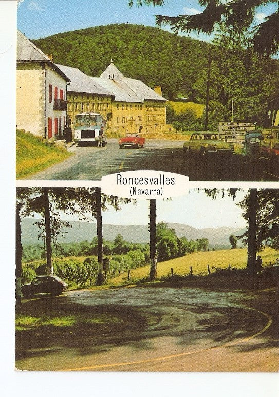 Postal 020585 : Colegiate Church and surroundings, Roncesvalles - Pirineo Navarro