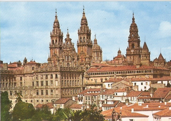 Postal 020647 : Vista parcial y Catedral - Santiago de Compostela