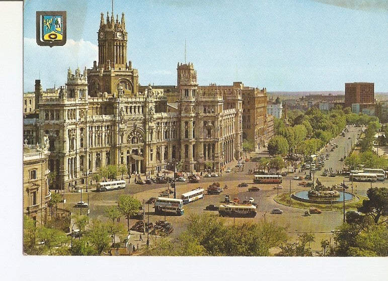 Postal 020878 : Palacio de Comunicaciones y Paseo del Prado - Madrid