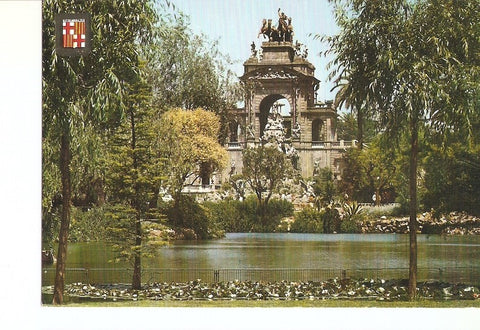 Postal 020884 : Lago y Cascada del Parque de la Ciudadela - Barcelona