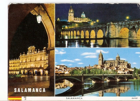 Postal 020936 : Plaza Mayor de noche - Salamanca
