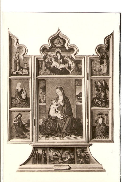 Postal 020971 : Triptico de la Virgen de la leche, Museo Prov. De Bellas Artes - Valencia