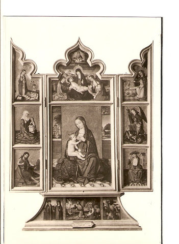 Postal 020971 : Triptico de la Virgen de la leche, Museo Prov. De Bellas Artes - Valencia