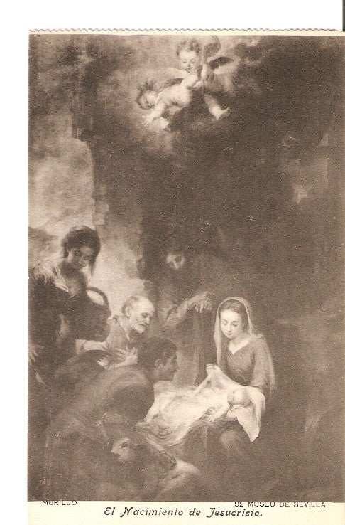Postal 020976 : El nacimiento de Jesucristo, Murillo - Sevilla