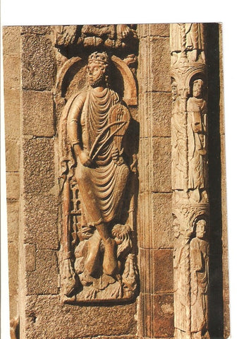 Postal 021027 : Puerta de Platerias (rey David) - Santiago de Compostela