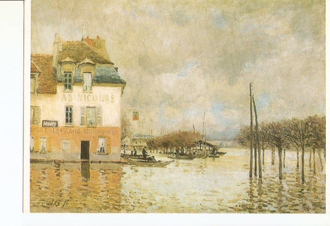 Postal 021090 : Linondation à Port-Marly, Alfred Sisley