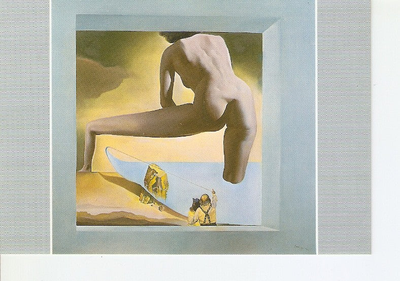 Postal 021137 : Dali levantando la piel del mar Mediterraneo