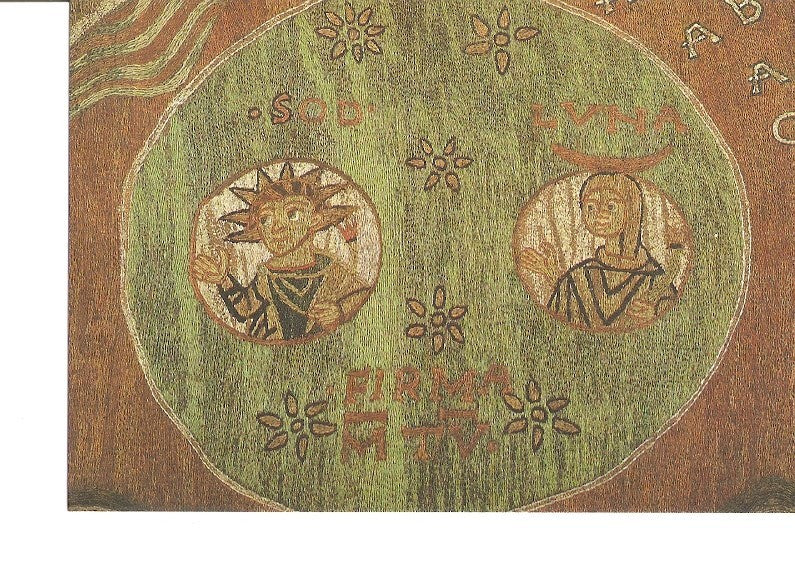 Postal 021138 : Fragment del Tapis de la Creacio. Tresor de la Catedral - Girona