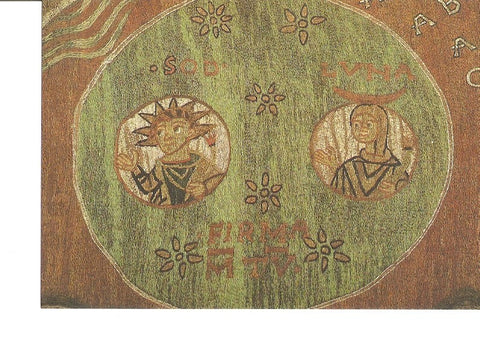 Postal 021138 : Fragment del Tapis de la Creacio. Tresor de la Catedral - Girona