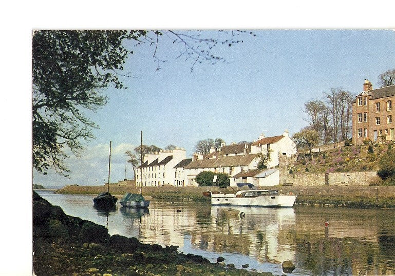 Postal 021157 : Cramond Village from the Harbour, Midlothian
