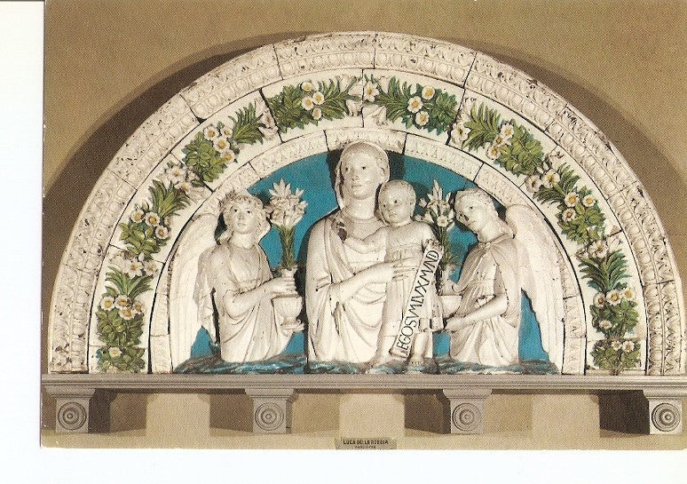 Postal 021302 : madonna col Bambino e Angeli, Luca Della Robbia