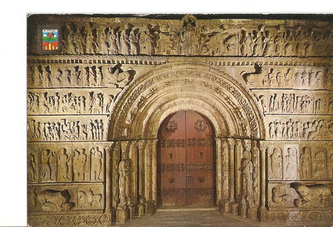 Postal 021330 : Portada Monestir de Santa Maria de Ripoll