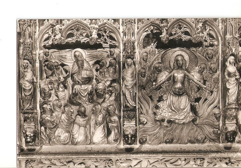 Postal 021389 : Pradela del retablo mayor: martirio de Sta. Tecla