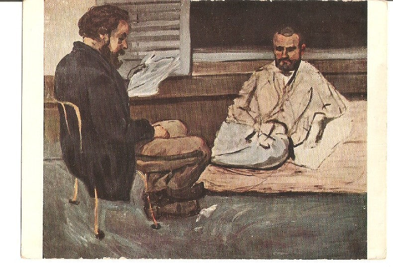 Postal 021583 : Alexis legge un manoscritto a Lola