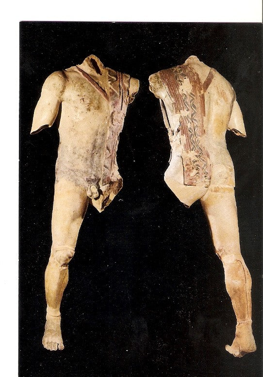 Postal 021647 : Busto de arcilla de un guerrero. Aprox 490 antes de jesucristo