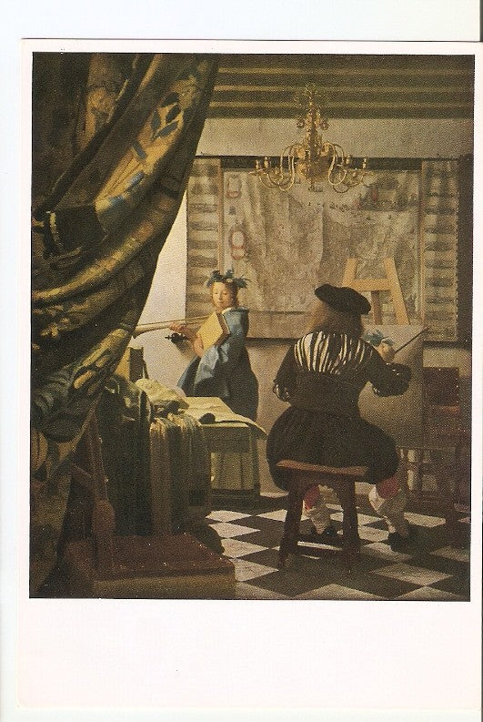 Postal 021671 : The artist in his studio