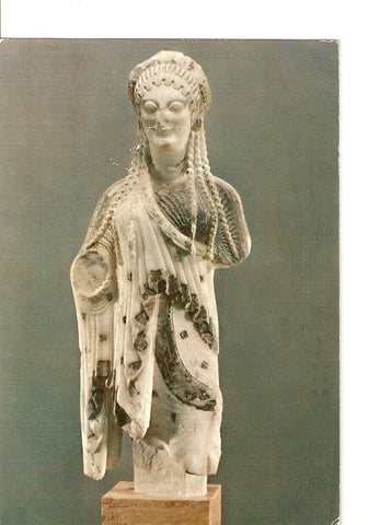 Postal 021696 : Acropolis Museum Archaic kire, about 530B.C., Athens