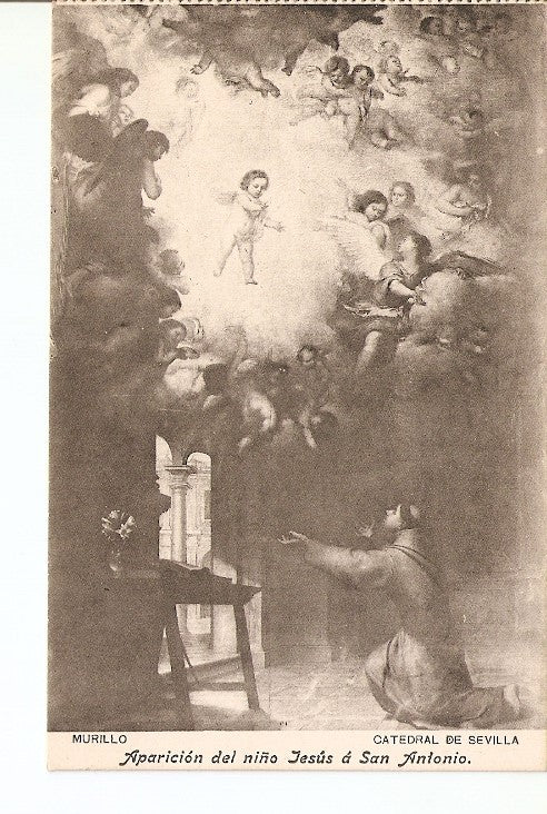 Postal 021746 : Aparicion del niño jesus a San Anionio