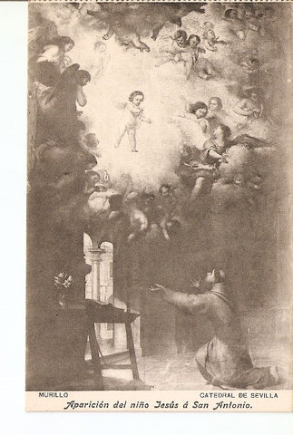 Postal 021746 : Aparicion del niño jesus a San Anionio