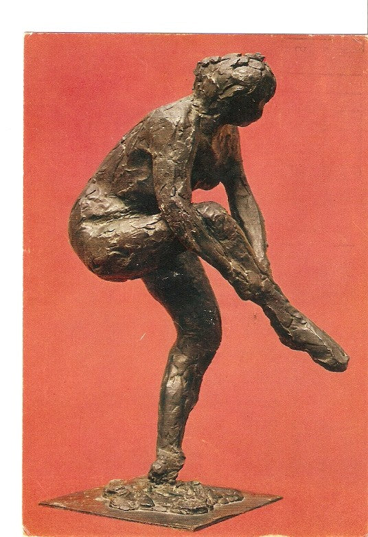 Postal 021808 : Degas, danseuse mettant son bas. Paris