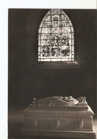 Postal 021820 : Sepulcro de Sancho El Fuerte y vidriera de las Navas, Roncesvalles