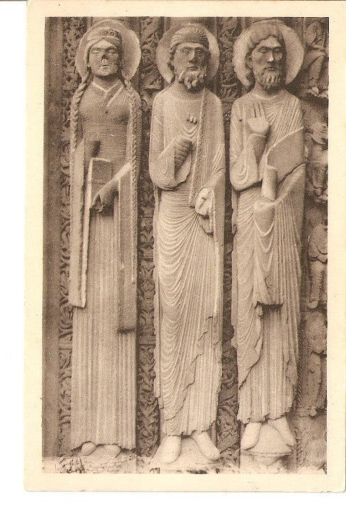 Postal 021879 : Cathedrale de Chartres, Reine et rois de Juda, s.XII