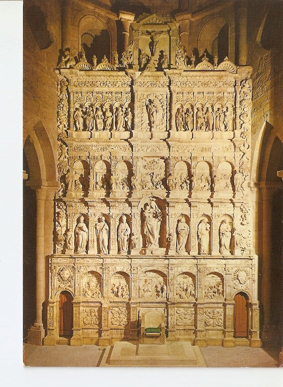 Postal 021891 : iglesia retablo de Damian Forment, s.XVI. Monasterio de Poblet