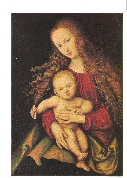 Postal 021950 : The virgin and child, Lucas Cranach