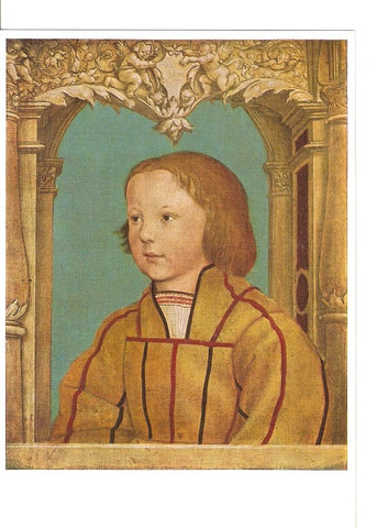 Postal 021954 : Portrait of a boy with blond hair, Ambrosius Holbein