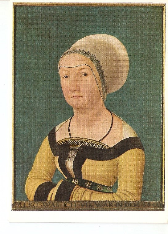 Postal 021955 : Portrait of an unknow Woman, Hans Holbei