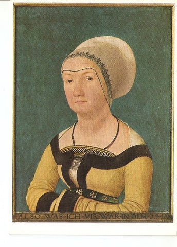Postal 021955 : Portrait of an unknow Woman, Hans Holbei