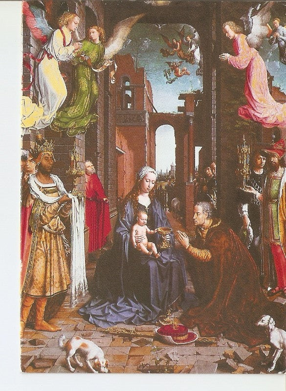 Postal 021992 : Cuadro, ofrendas a un niño