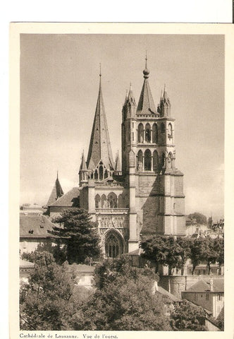 Postal 022020 : Cathedrale de Lausanne. Vue de louest