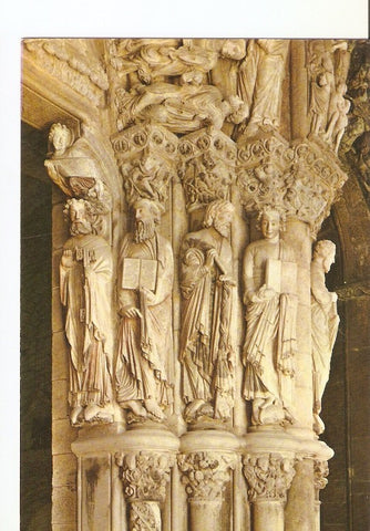 Postal 022026 : Portico de la Gloria. Grupo de Apostoles, Santiago de Compostela