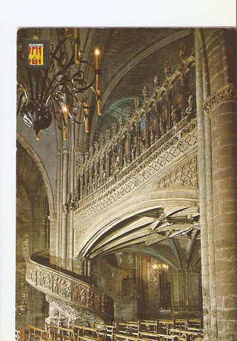 Postal 022053 : Escalera y Coro iglesia Arciprestal, morella - Castellon