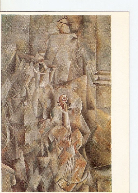 Postal 022063 : Violin and jug. 1910, Georges Braque