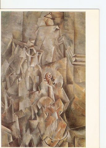Postal 022063 : Violin and jug. 1910, Georges Braque