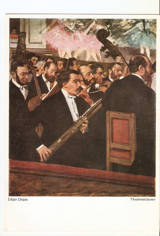 Postal 022074 : Theaterorchester, Edgar Degas
