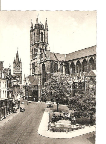 Postal 022108 : Cathedrale St-Bavon et Beffroi, gent
