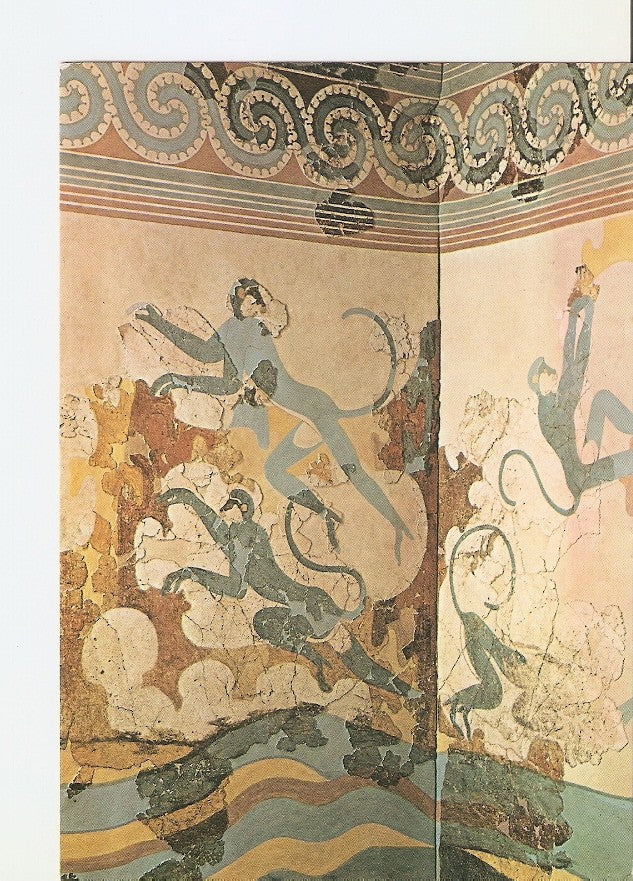 Postal 022183 : Thera. The fresco of the blue monkeys (about 1500 BC)