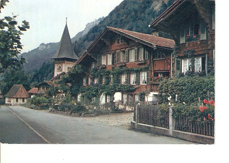 Postal 022258 : Meiringen Dorfbild mit Kirche