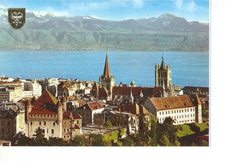 Postal 022264 : The Caste, the Cathedral and the Lake. Lausanne - Ouchy