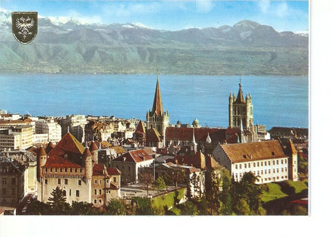 Postal 022264 : The Caste, the Cathedral and the Lake. Lausanne - Ouchy