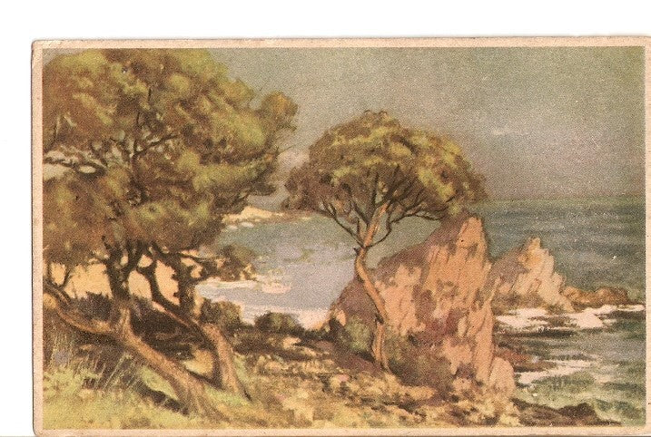 Postal 022330 : Postal  coloreada, pintura paisaje